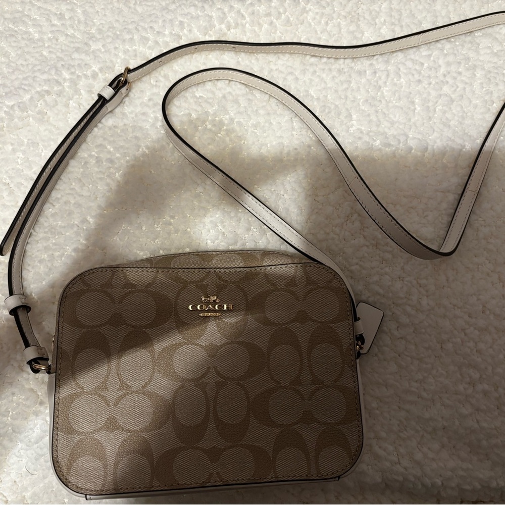 Authentic Coach Canvas Crossbody Mini Camera Bag